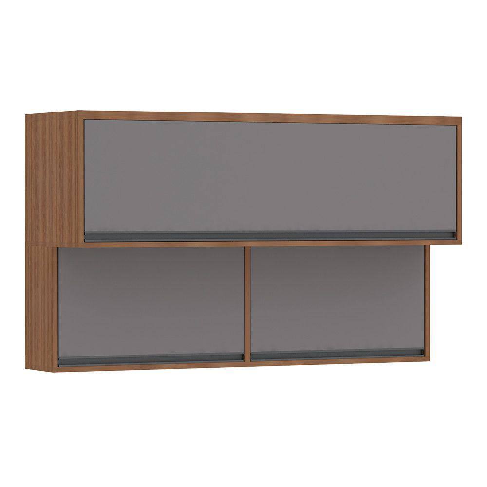 Armário Aéreo 120cm 3 Portas Basculantes Isa Luciane Móveis