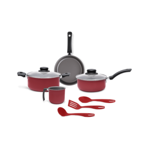 Jogo de Panelas Brinox Ruby 7 peças Vermelho