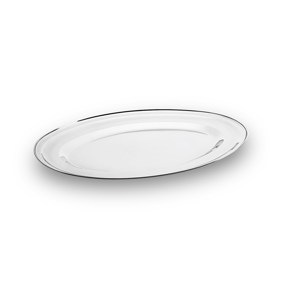 Travessa Oval Rasa Brinox Jornata 35 x 24 x 2,1 cm Aço Inox