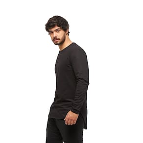 Camiseta camisa oversized longline masculina