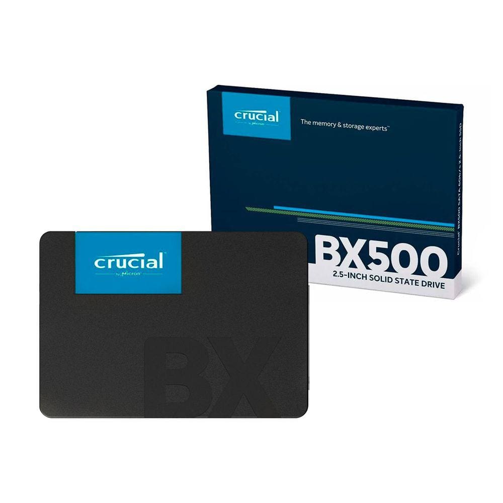SSD 2TB Crucial BX500, SATA (6Gb/s), 2.5”, Leitura 540MB/s, Gravação 500MB/s - CT2000BX500SSD1