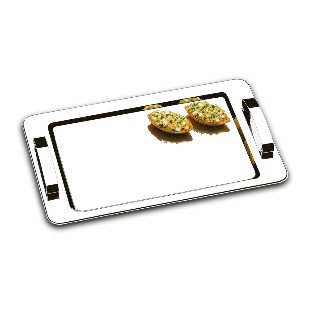 Bandeja Com Alça Brinox Atina 37 x 23 cm Aço Inox