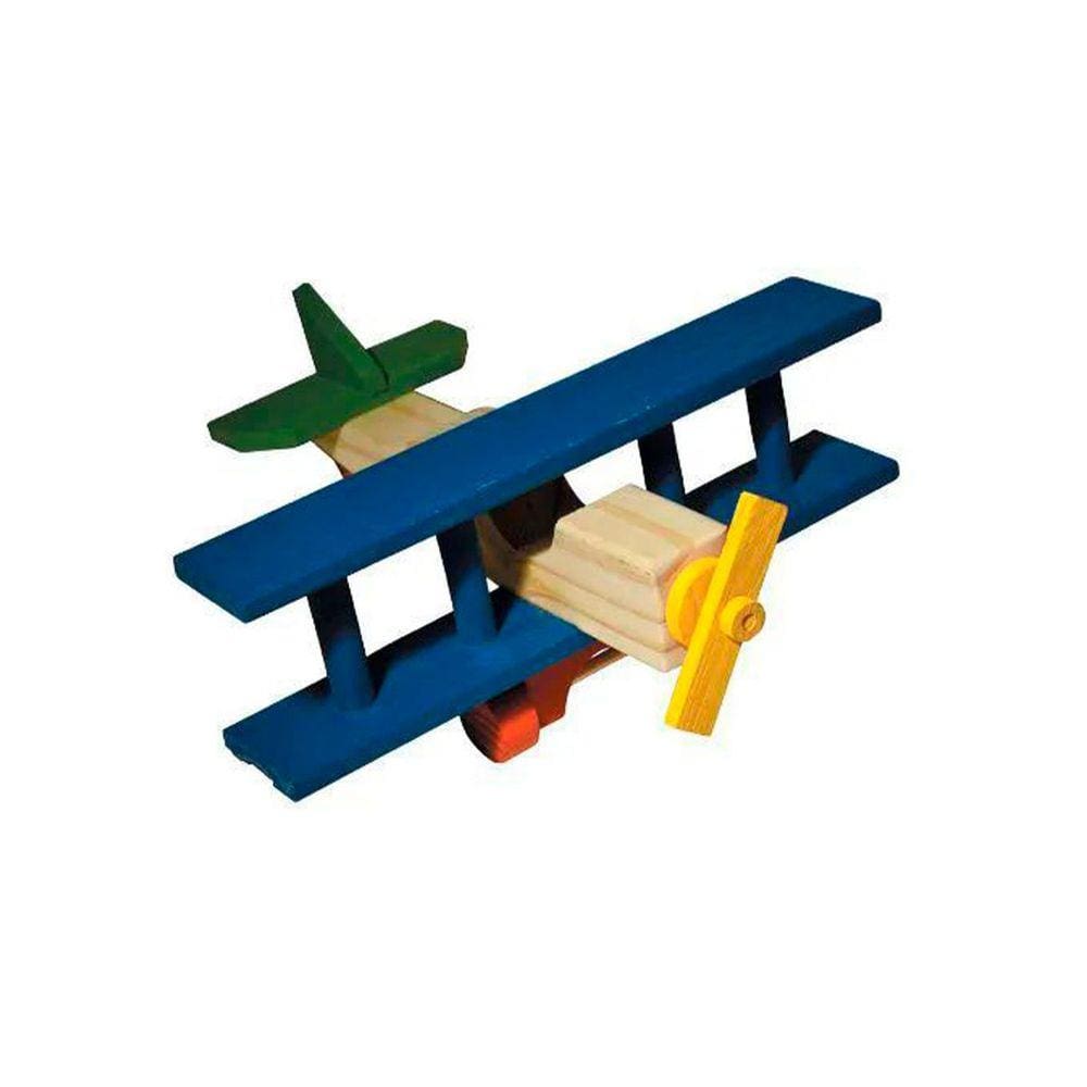 Brinquedos  - Avião De Madeira 30x31x12cm