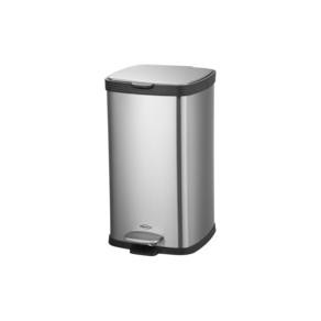 Lixeira Com Pedal E Balde Brinox Frame 20 Litros Aço Inox