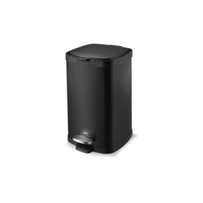 Lixeira Com Pedal Brinox Frame 12 Litros Em Aço Carbono Preto