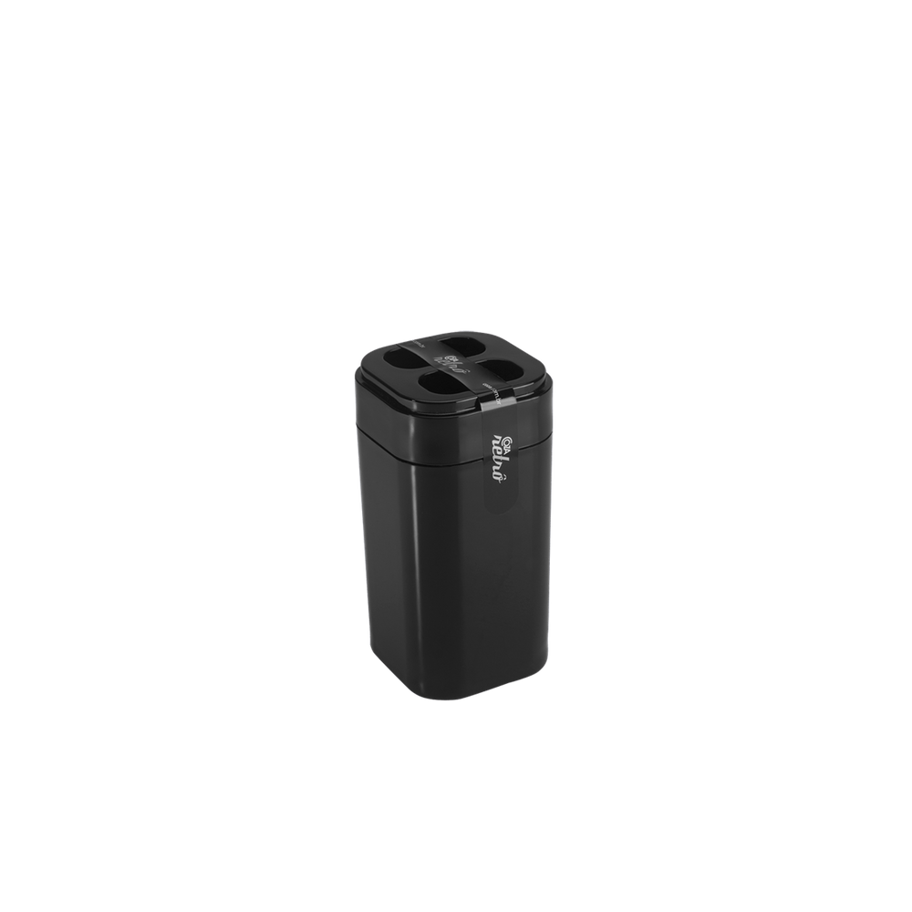 Porta Escova De Dente Coza Splash 6,5 x 6,5 x 12,7 cm Preto