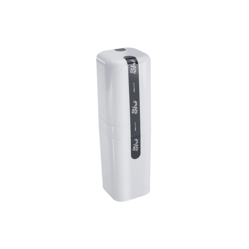 Porta Escova De Dente Com Tampa Coza Splash 6,5 x 6,5 x 22,5 cm Branco