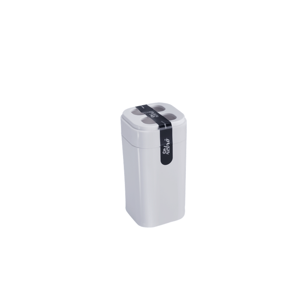 Porta Escova De Dente Coza Splash 6,5 x 6,5 x 12,7 cm Branco