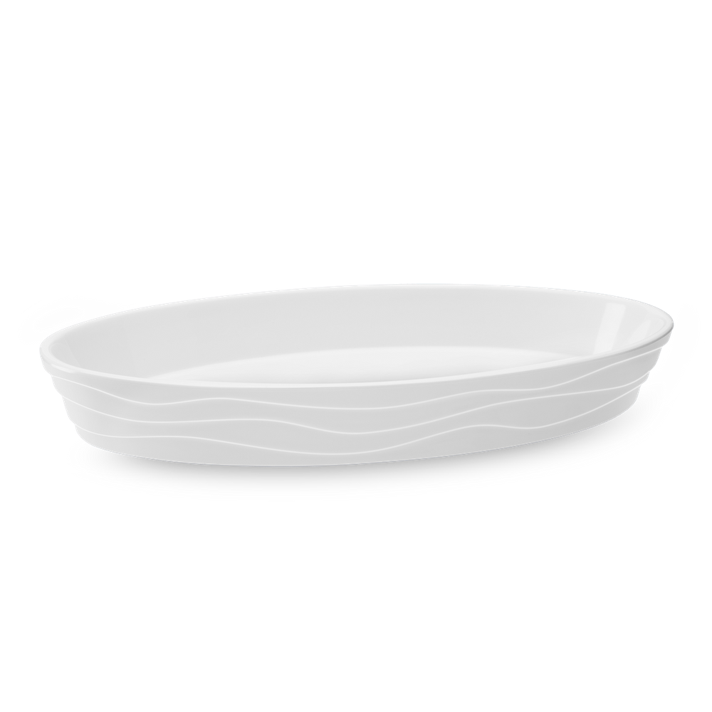 Travessa Funda Oval Haus Concept Buffet 34,5 x 21 x 4,6 cm Branco