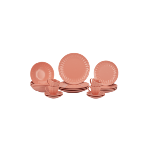 Aparelho De Jantar 20 Peças Em Cerâmica Haus Concept Decorato Coral