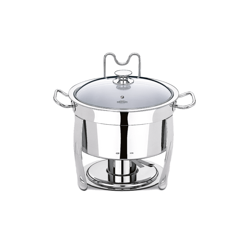 Rechaud Redondo Brinox Savoy 8 Litros 33 x 43 cm Aço Inox
