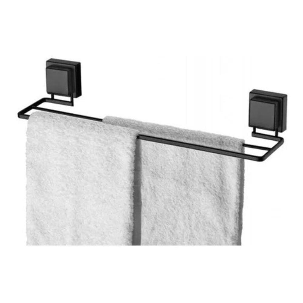 Toalheiro Duplo Suporte Porta Toalha Banho Fixação Ventosa