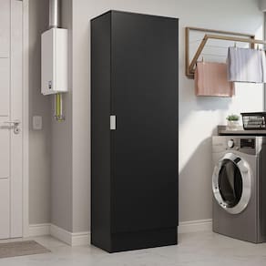 Armário Multiuso 60 Cm 1 Porta Preto Madesa Preto
