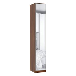 Guarda Roupa 1 Porta 40cm Alumínio Inox com Espelho Prime Luciane