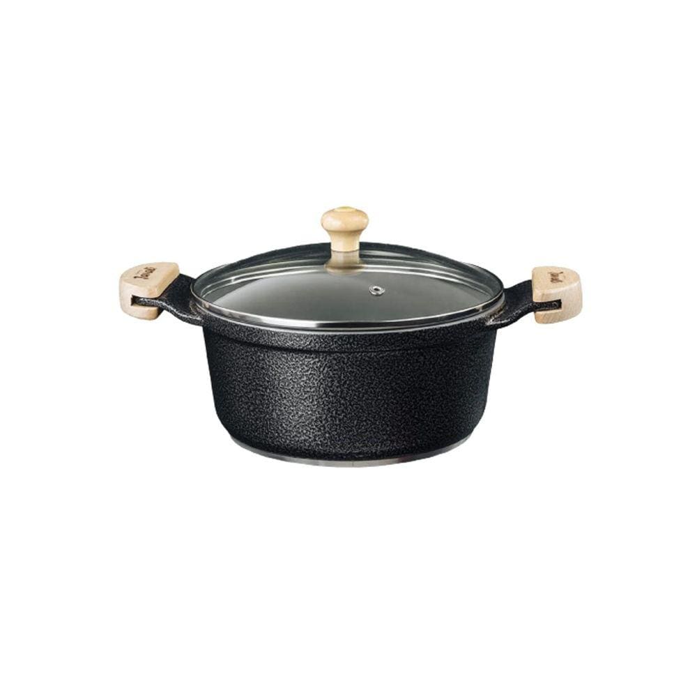 Caçarola Preto Craqueado Antiaderente Cerâmica Javali AM28cm