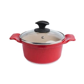 Caçarola Vermelha Antiaderente Marmorizada Javali AA 24cm