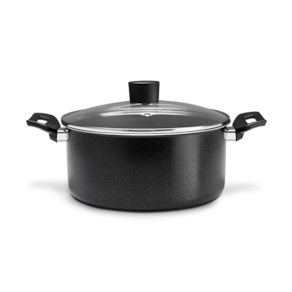 Caçarola Com Tampa Brinox Ebony 4,3 Litros Ø 24 cm Preto