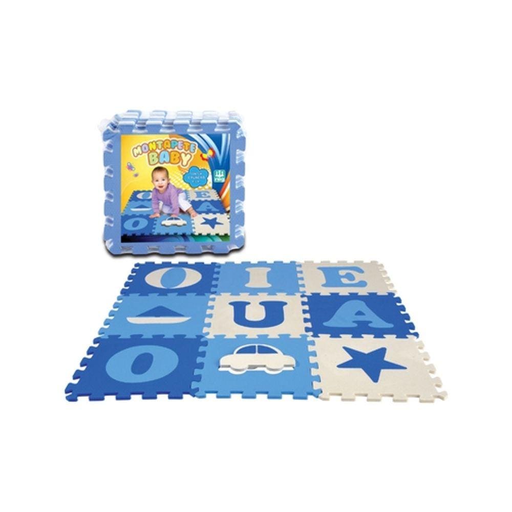 Tapete Eva Montapete -Azul 9 Placas- Menino