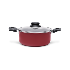 Caçarola Com Tampa Brinox Ruby Antiaderente 2,6 Litros Ø 20 cm Vermelho
