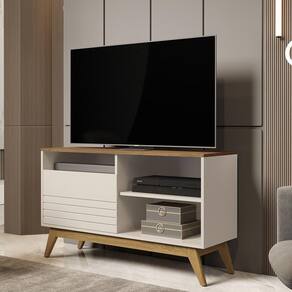 Rack para TVs de até 42 Polegadas 1 Porta Fenix Wood Giga Móveis Off White/Freijó