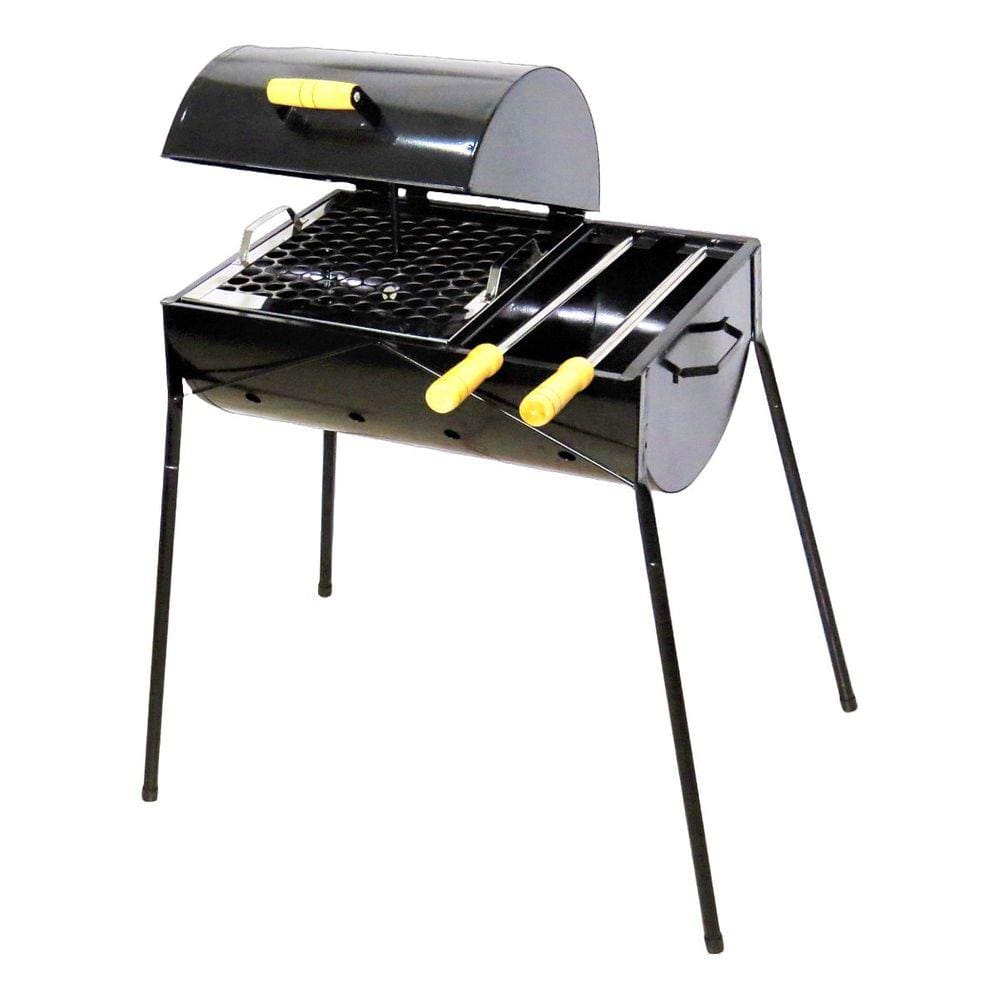 Churrasqueira Master Grill Mista Grelha 2 espetos 90x46x30cm