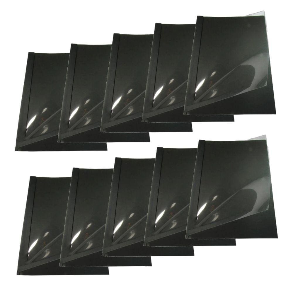 Kit 50 Capas Encadernação Térmica Até 300 Folhas A4 Preta