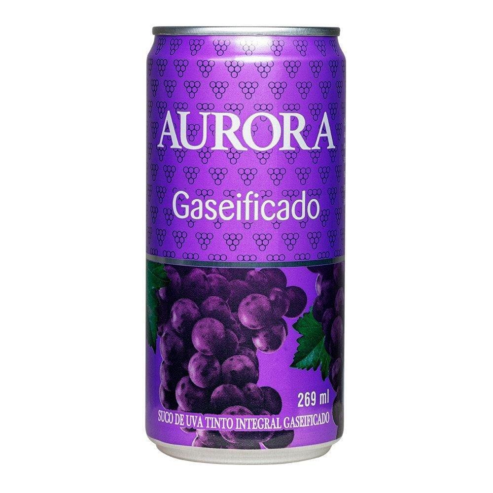 Suco Aurora Integral Tinto Gaseificado 269ml - 12 Unidades