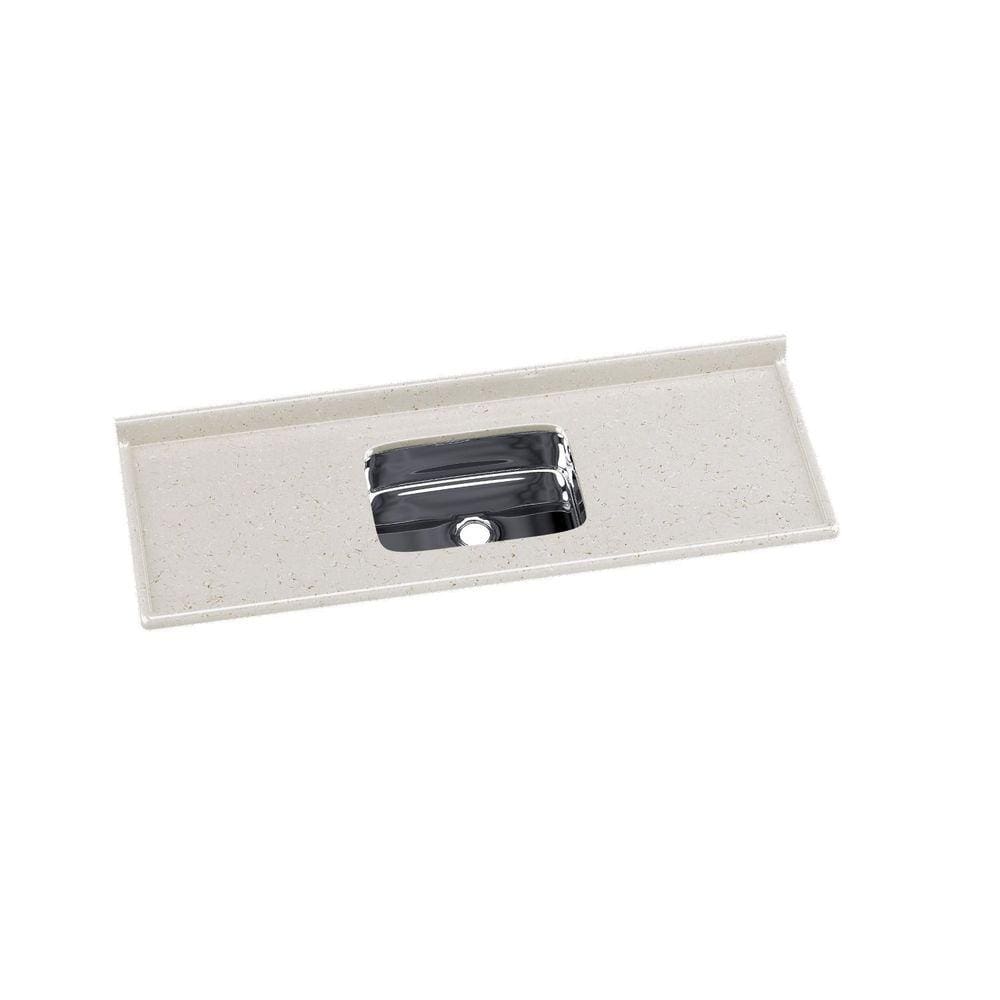 Pia de Cozinha em Mármore Sintético com Cuba em Aço Inox 150cmx55cm AJ Rorato Travertino