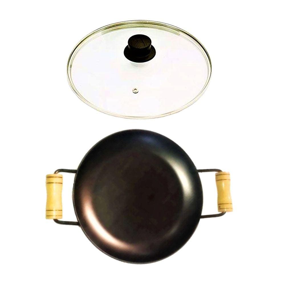 Chapa Disco Arado Chapa de Aço Carbono Alça Madeira TV 27cm