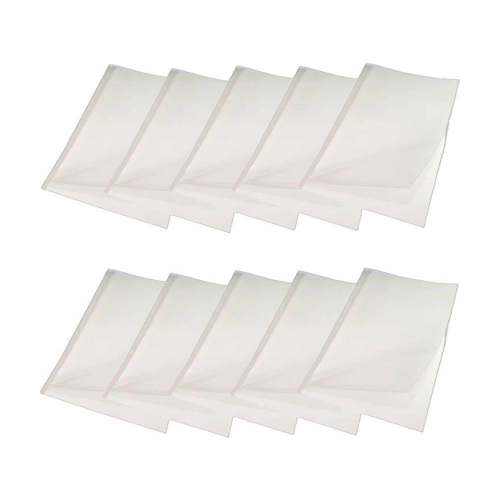 Kit 10 Capas Encadernação Térmica Até 200 Folhas A4 Branca