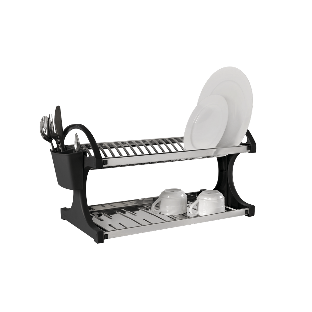 Escorredor De Louças 20 Pratos Brinox Suprema Aço Inox Preto