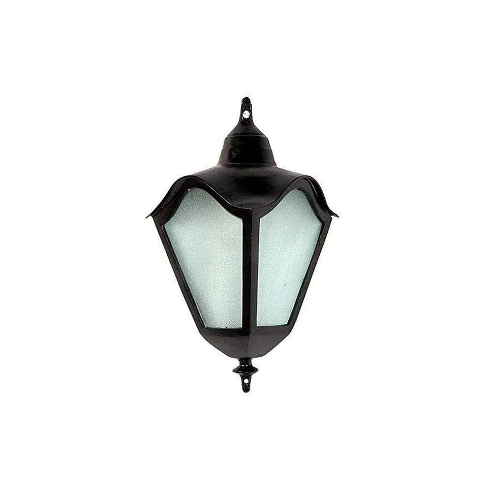 Luminária Colonial Meia Cara Romana em Alumínio e Vidro