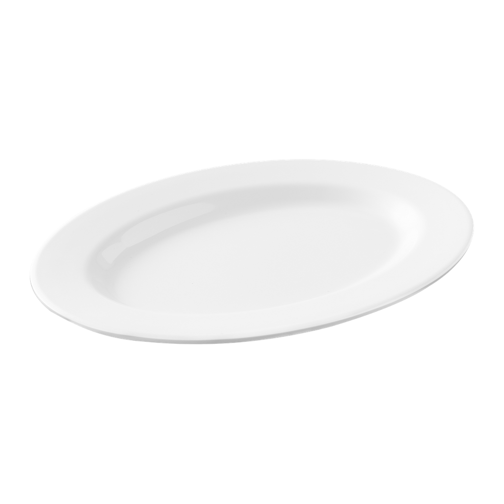 Travessa Oval Rasa Haus Concept Pasta 20 x 14,3 x 1,7 cm Branco