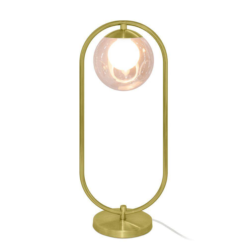 Luminaria de Mesa de Luxo TOUCH Aro Dourado Harmony Ambar
