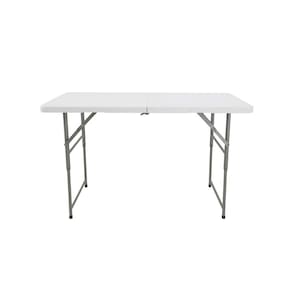 Mesa 4 Lugares Dobrável Portátil Polietileno Cusco Fratini Branco