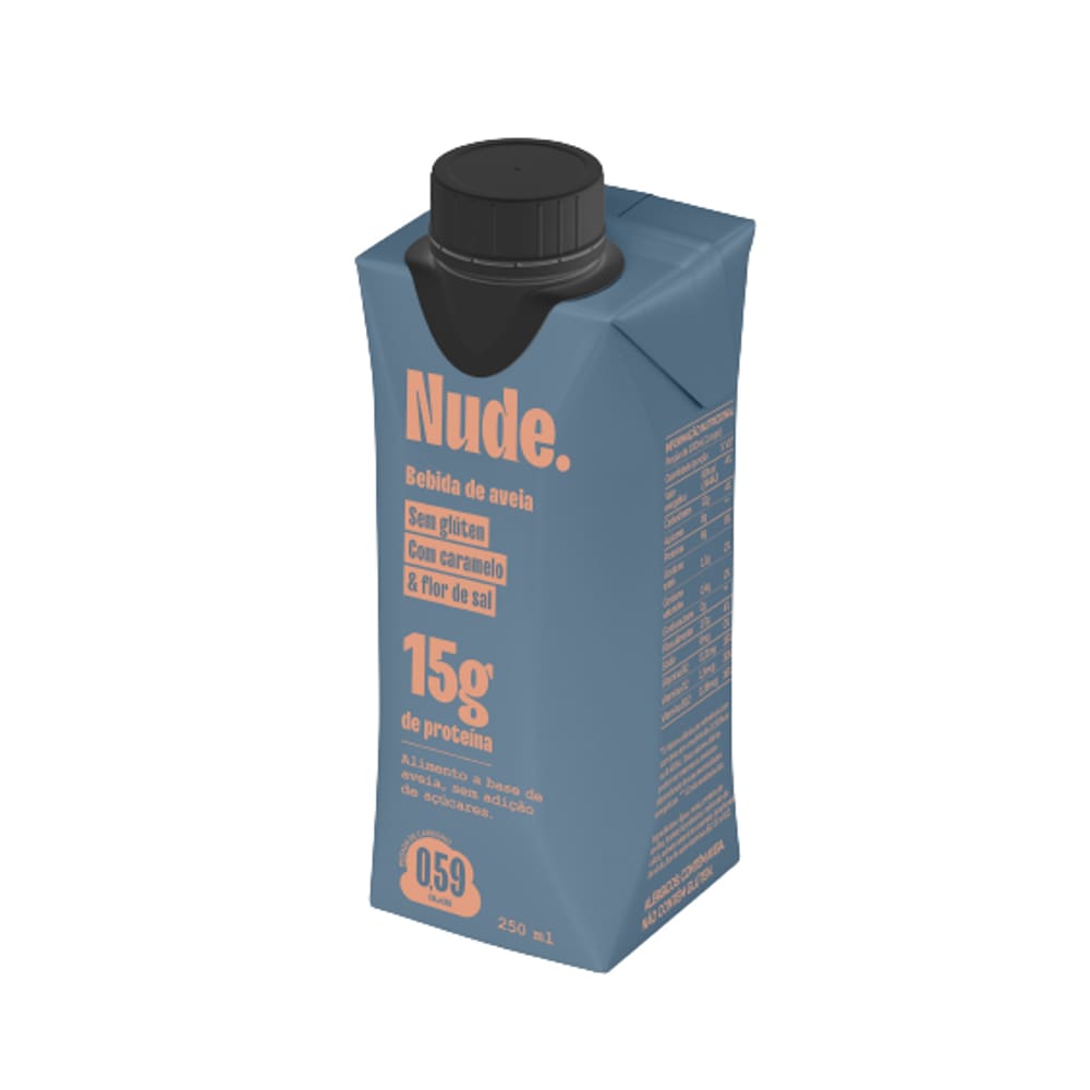 Kit 6X: Bebida Vegetal Proteica de Aveia Caramelo/Sal Nude 250ml