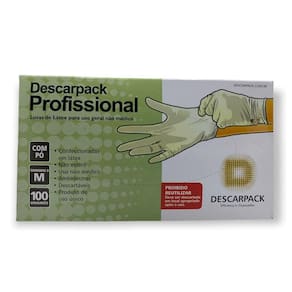 Luvas Descarpack Latex C/Amido M C/100