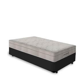 Cama Box Solteiro Preta + Colchão De Molas Ensacadas - Ortobom - AirTech SpringPocket 88x188x65cm