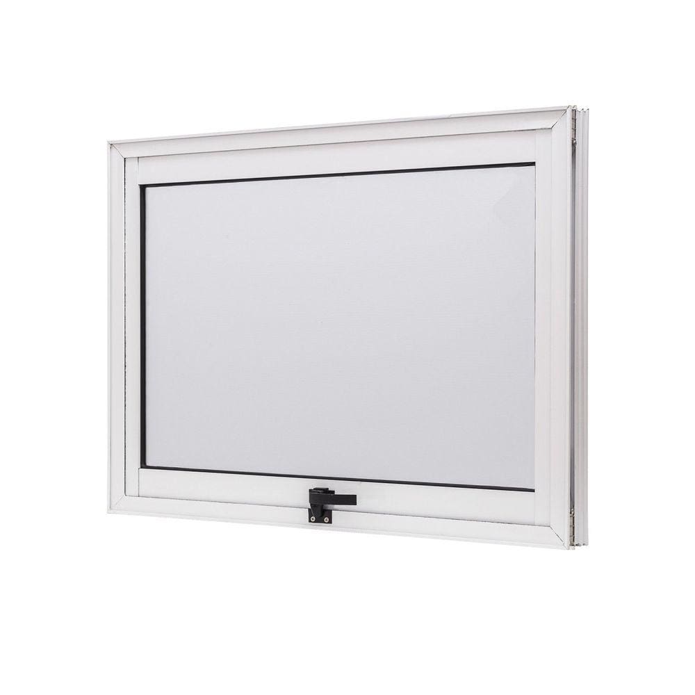 Janela de Aluminio Maxim-Ar 80x60cm Vidro Boreal Cristal Ramassol Branco