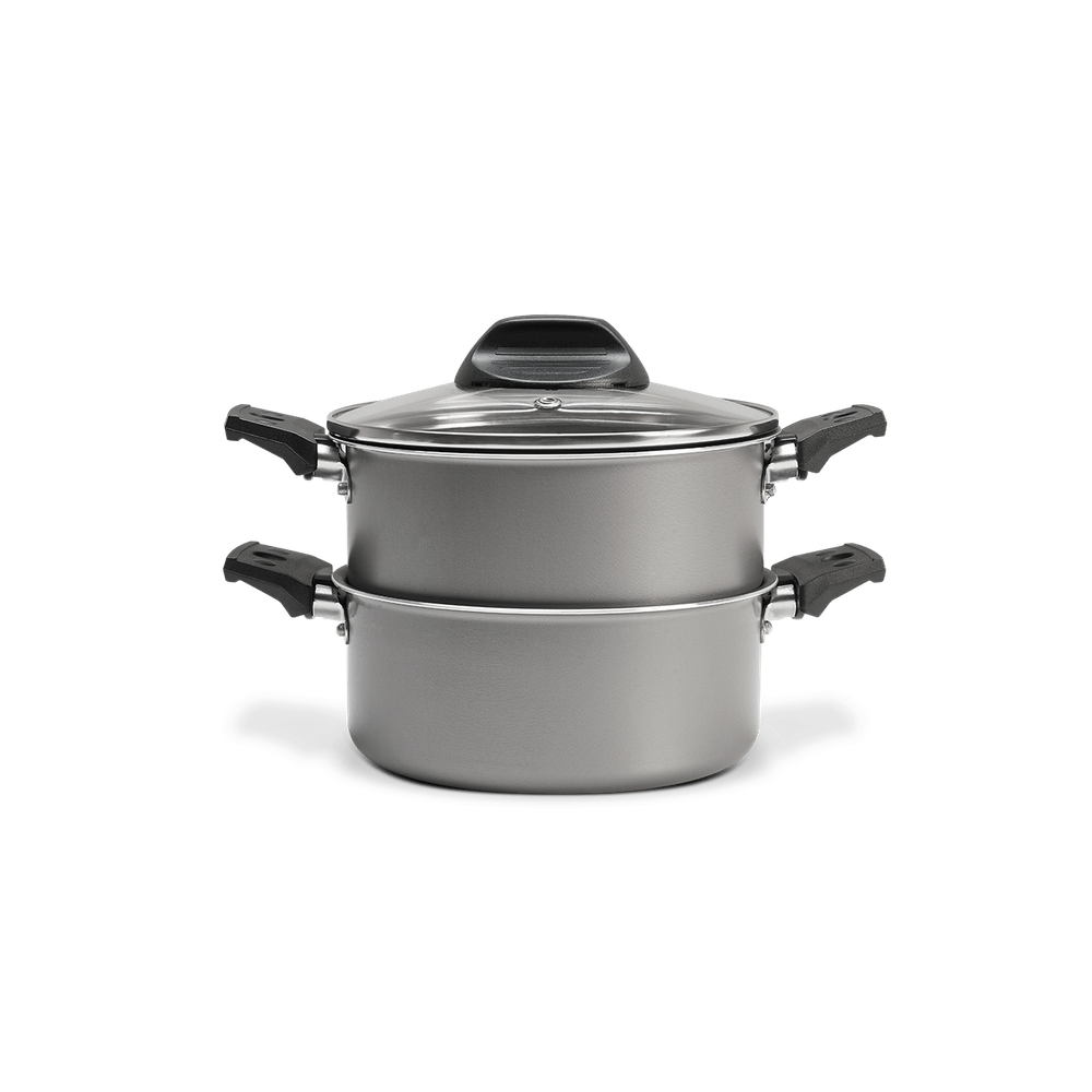 Panela Cozi Vapore 4 Em 1 Caçarola Cuscuzeira Escorredor Brinox Especiarias Ø 16 cm Prata