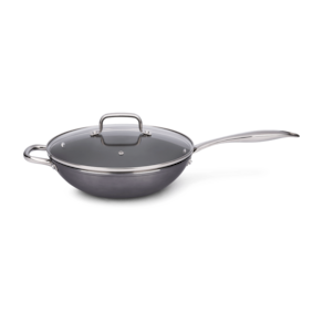 Wok Com Fundo De Indução Ceramic Life Brinox Unique 3 Litros Ø 28 cm Cinza