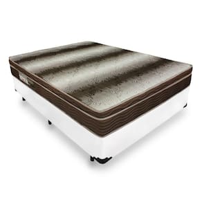 Cama Box Casal + Colchão De Espuma D28 - Ortobom - Light Ortopédico 138x188x67cm