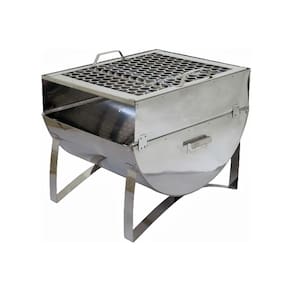 Churrasqueira Campeira em Aço Inox Com Grelha 40x35x33cm