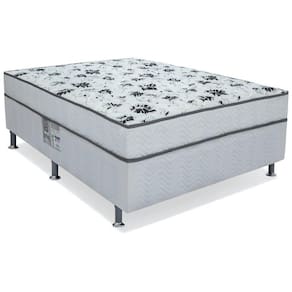 Cama Conjugada Casal Spring Ortobom 138x188x43cm Branco/Preto