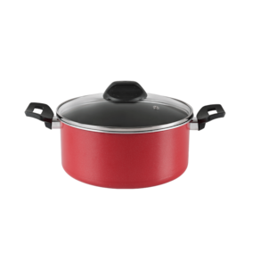 Caçarola Com Tampa Brinox Garlic Antiaderente 4,3 Litros Ø24 cm Vermelho