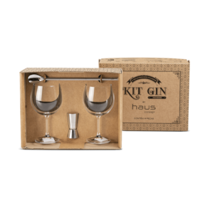 Kit Gin 2 Taças 600 ml + Dosador + Colher Haus Concept