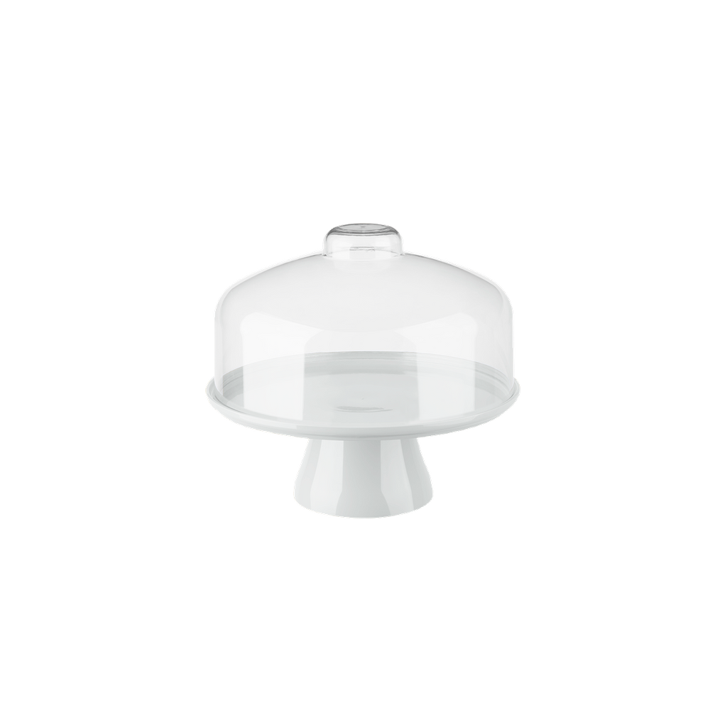 Boleira Com Cúpula Coza Cake Média Ø 25 cm Branco