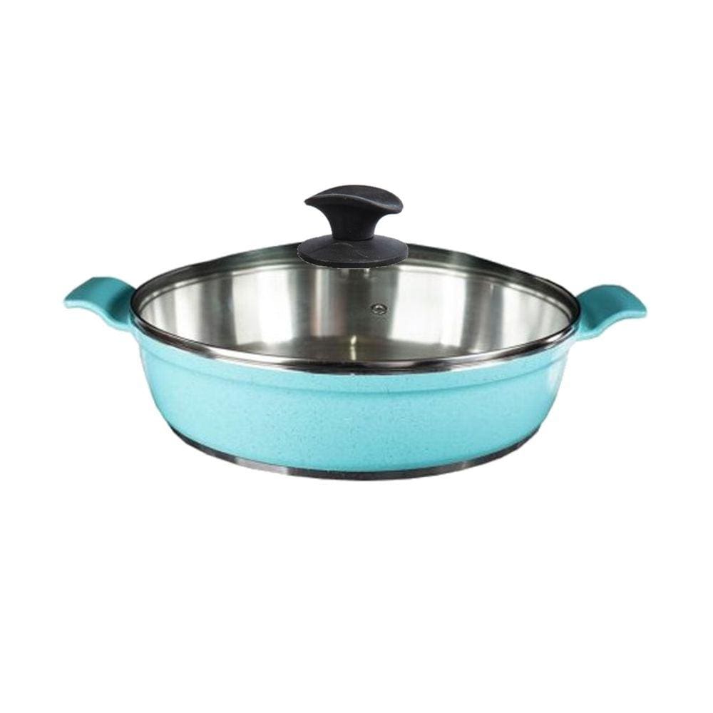 Frigideira Azul Turquesa Alumínio Usinado Javali AA 30cm