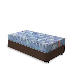 Cama Box Solteiro Marrom + Colchão de Espuma D20 - Gazin - Supreme 88x188x37cm