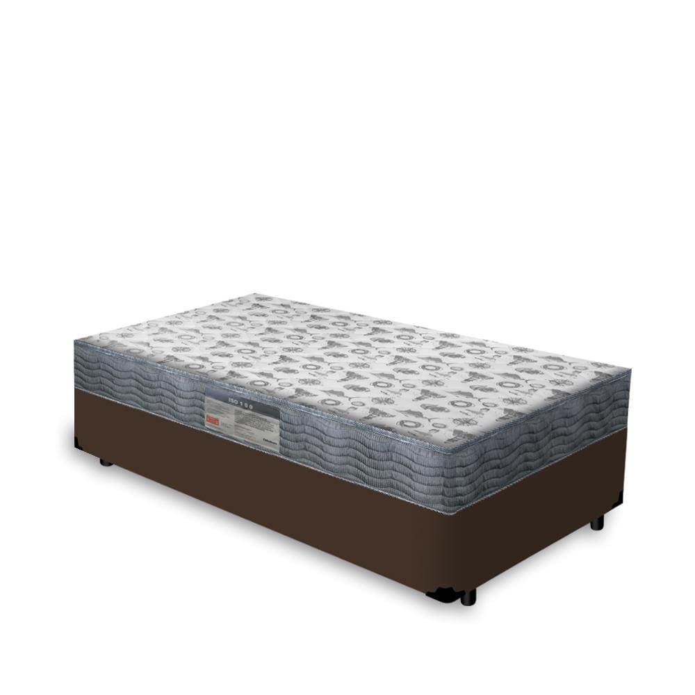 Cama Box Solteiro + Colchão Ortopédico D33 - Ortobom - Iso 100 88x188x53cm